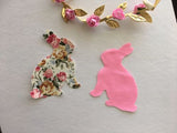 Iron On Bunny Rabbit - Easter Bunny Appliqué - 4 Inches /10cm Tall