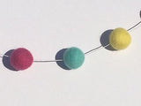 100% Wool Felt ball Pom Pom Garland Bunting