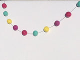 100% Wool Felt ball Pom Pom Garland Bunting