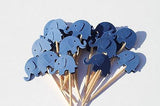 Elephant cupcake toppers