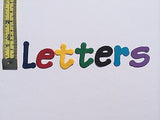Cardboard / Cardstock Uppercase / Lowercase Letters - 1 inch / 2.5cm tall