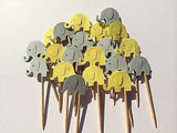 Elephant cupcake toppers