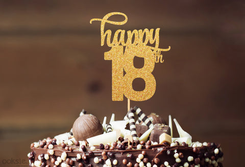 Happy 18th Birthday Cake Topper