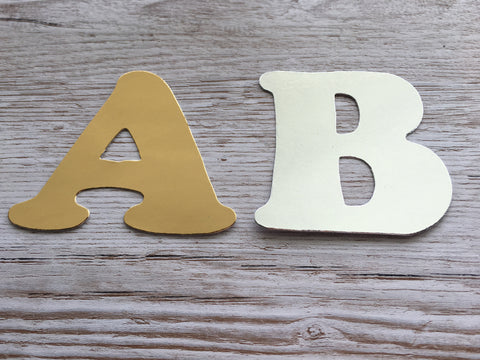 Metallic Foil Cardboard Letters - 3 Inch Bubble Font