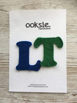 Iron on Felt Letter or Number - 3 inch / 7.5cm tall