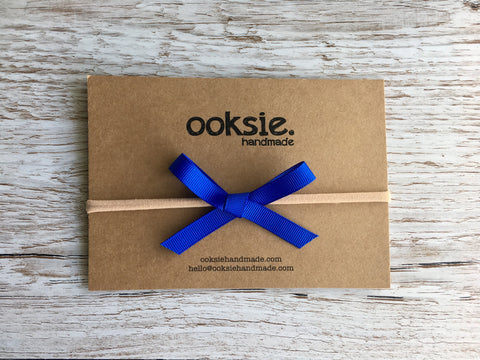 Electric Blue Grosgrain Ribbon Bow