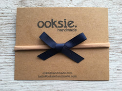 Navy Grosgrain Ribbon Bow