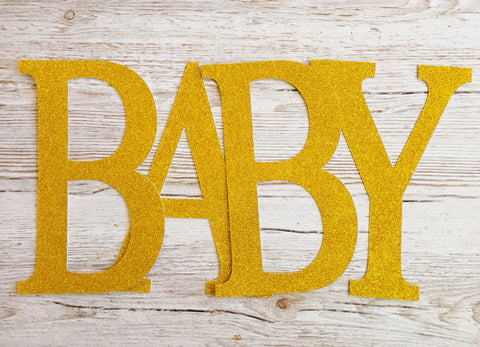 Extra Large Adhesive Glitter Cardboard Letter or Number - 10 Inches / 25cm