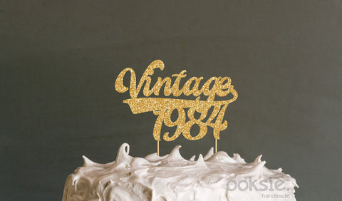 40th Birthday Cake Topper - Vintage 1984