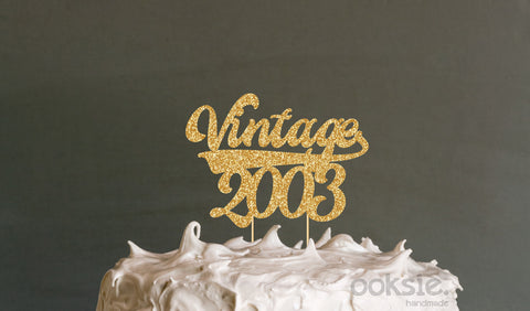 21st Birthday Cake Topper - Vintage 2003