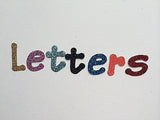 Little Adhesive Glitter Cardboard Sticker Letters - 1 Inch / 2.5cm tall