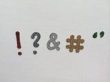 Little Adhesive Glitter Cardboard Sticker Letters - 1 Inch / 2.5cm tall