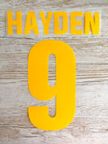 Large Heat Transfer Vinyl Letters and Numbers - Choose your Font and Colour!