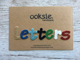 Little Glitter Cardboard Letters - 1 Inch / 2.5cm tall