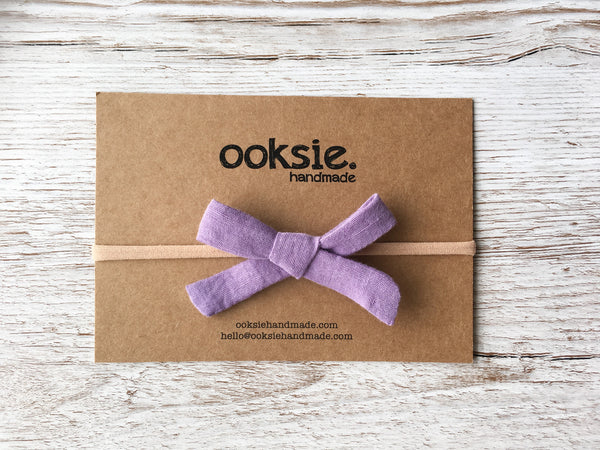 Hand Tied Bow - Lavender