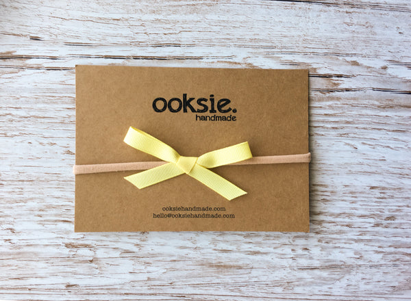 Lemon Drop Grosgrain Ribbon Bow