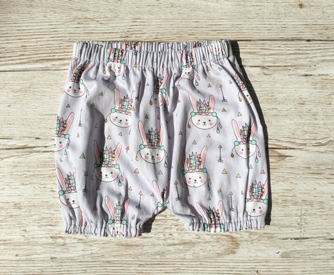 Bloomers - Grey with Pink and White Bunnies