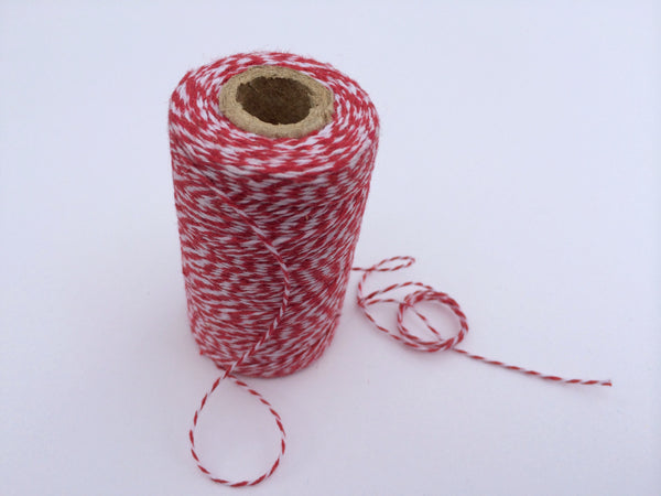 Baker's Twine - Red and White 100 metre spool