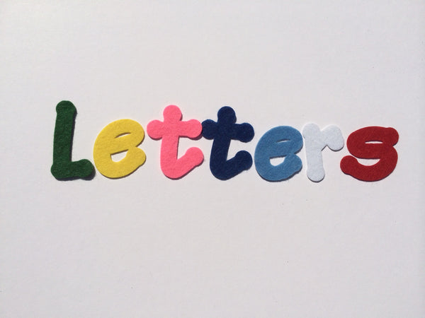 2 inch Die Cut Felt Letter Sticker, with peel-off adhesive