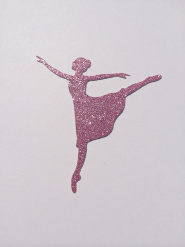 Die Cut Ballerina - Glitter Cardboard