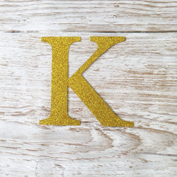 Large Die Cut Glitter Cardboard Letter or Number - 6 inches / 15cm
