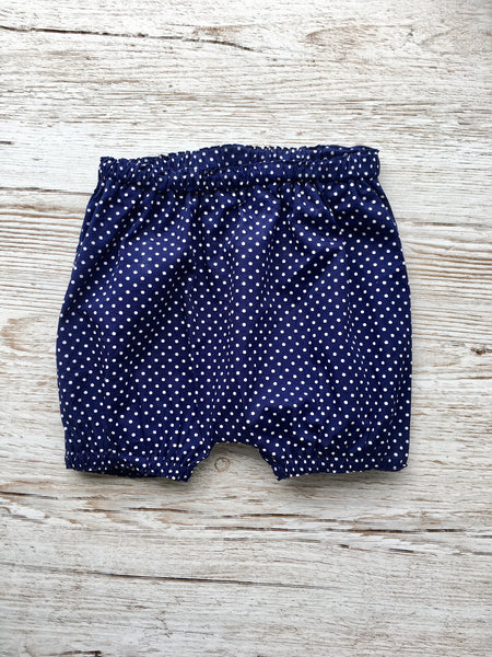 Bloomers - Navy with Small White Polka Dots