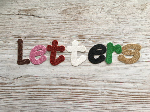 Lollipop Glitter Cardboard Letters - 2 inches