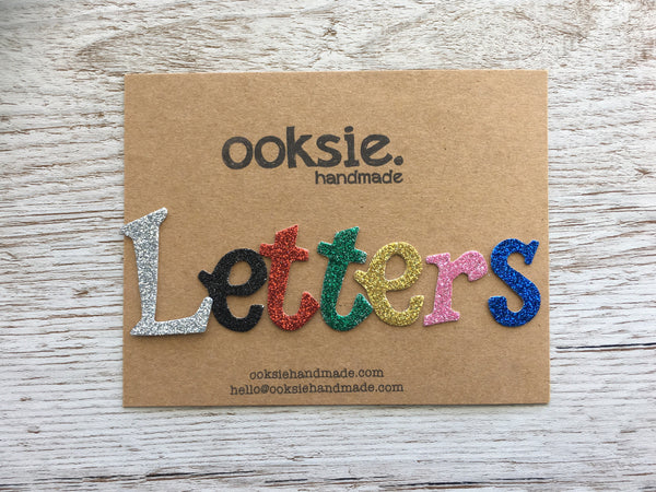 Fun Serif Glitter Cardboard Letters