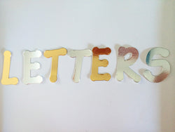 Metallic Cardboard Letters - 2 inches tall