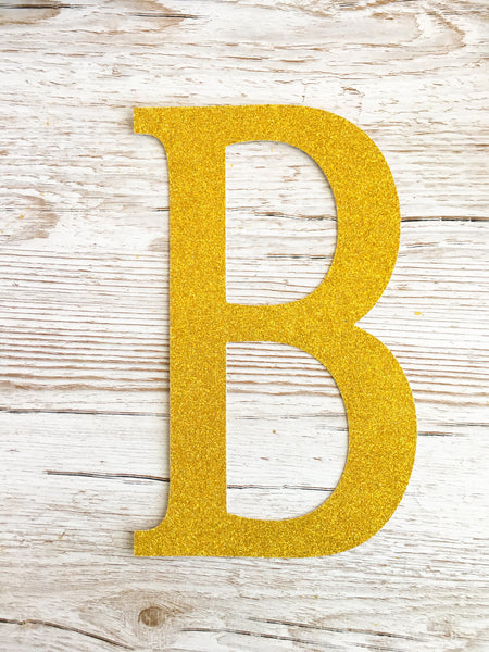 Extra Large Glitter Cardboard Letter or Number - 10 Inches / 25cm